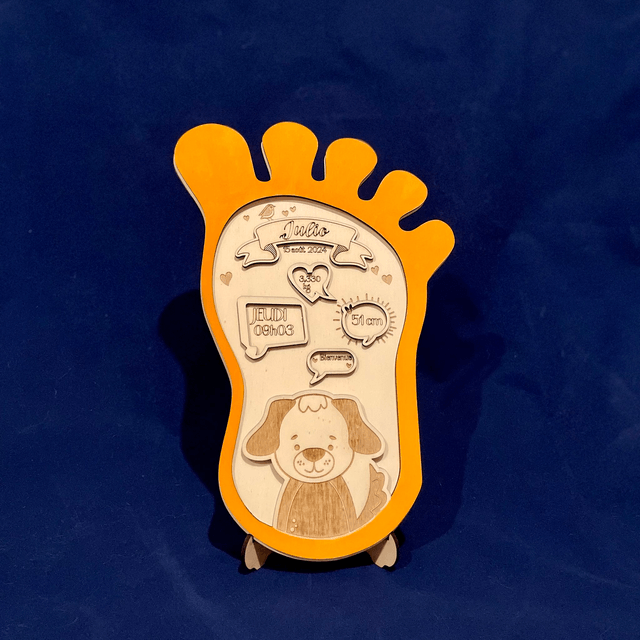 Empreinte de naissance personnalisée (garçon)