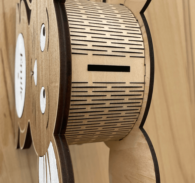 Tirelire en bois souris personnalisable