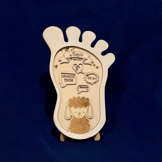 Empreinte de naissance personnalisée (fille) 