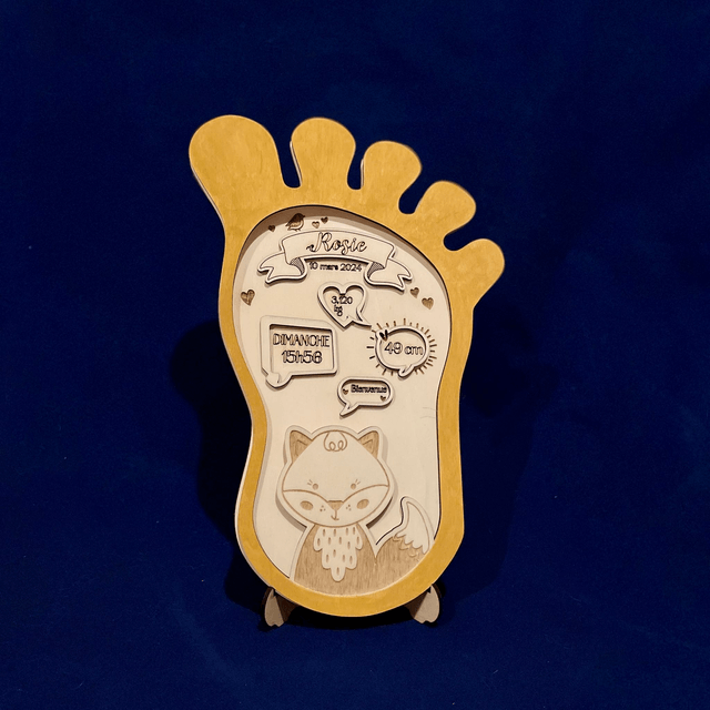Empreinte de naissance personnalisée (fille) 