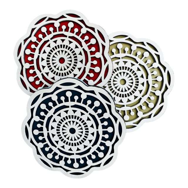 6 sous-verres en bois et leur boîte personnalisable