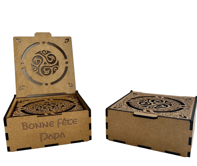 12 sous-verres celtiques et leur boite personnalisable