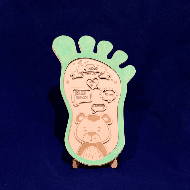 Empreinte de naissance personnalisée (garçon)